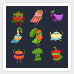 Vegetables Superheroes Magnet